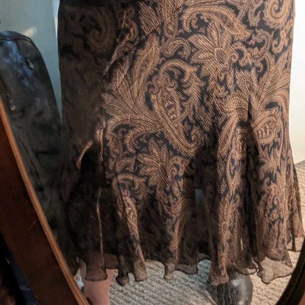 Lauren by Ralph Lauren Green Label Ladies Petite Silk Skirt - Picture 7 of 7